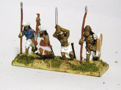 Classical Indian Infantry
from [url=http://www.museumminiatures.co.uk/pages/index.htm] Museum Miniatures [/url]. This range is not oversized compared to Essex, but looks a little skinny
Keywords: indian