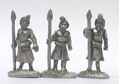 KM-1112	Indian levy foot with spears (x15)
Graeco bactrians from [url=http://khurasanminiatures.tripod.com/kushan.html]Khurasan[/url], painted by [url=http://www.ravenpainting.co.uk/]Raven painting[/url] 
Keywords: GRAECO