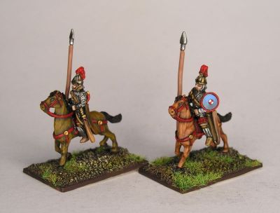 Patrician/Early Byzantine "Bukelarii" heavy cavalry, lance and bow(x 6)
painted by [url=http://www.atpainting.co.uk/]Andrew taylor[/url]
Keywords: LIR EBYZANTINE
