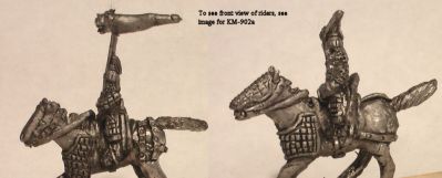 Avar Command, Commander and Draco Bearer, 
From [url=http://khurasanminiatures.tripod.com/ranges.html#C11] Khurasan Miniatures [/url] Front-Armoured Horses (x 2)
Keywords: avar saka alan sarmatian