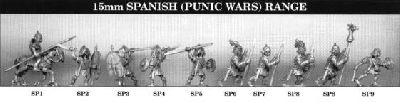 Spanish/Punic Range from Tin Soldier
Range from Tin Soldier. For figure codes see their website at [url=http://www.tinsoldieruk.com/]Tin Soldier UK[/url]
Keywords: ancspanish