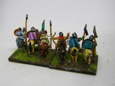 Carolingian Impetuous Cavalry
A few mounted archers from Baueda mixed in as I had them spare
