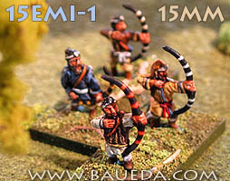 Emeshi warriors
From [url=http://www.baueda.com]Baueda[/url] - pictures used with kind permission of the manufacturer. Each pack contains 8 assorted foot archers in four different poses
Keywords: Emeshi