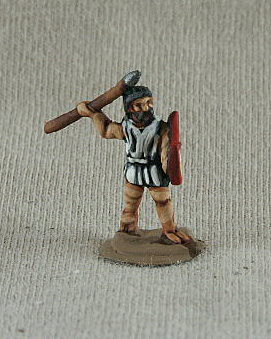 Classical Greek Era Skirmisher 
Greeks - pictures kindly provided by [url=http://shop.ancient-modern.co.uk/greeks-23-c.asp]Donnington Miniatures[/url], the manufacturer and painted by their painting service. GRF03 Psilos javelin, shield (pelta)
 
Keywords: hgreek hskirmisher