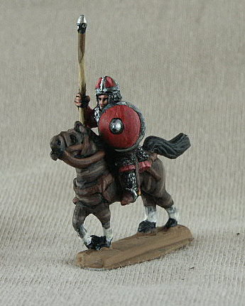 Ottonian Knight in scale
Ottonian range from [url=http://shop.ancient-modern.co.uk]Donnington[/url]  DOC05 Mounted Knight Knight scale hauberk & leggings, spear, helmet, 
 
 
Keywords: ottonian emgerman