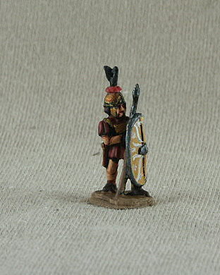 Republican Roman Hastatus /Princeps 
Romans from [url=http://shop.ancient-modern.co.uk]Donnington[/url] painted by their own painting service. RRF04 Hastatus /Princeps heavy foot, square breast plate, pilum, shield, standing (3 variations)
 
Keywords: MRR