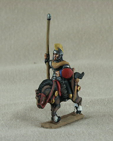 Romano-Byzantine Bucellarius Cavalry lamellar cuirass
Romano-Byzantines from [url=http://shop.ancient-modern.co.uk]Donnongton[/url] and painted by their painting service. RBC04 Bucellarius Cavalry lamellar cuirass over mail coat, lance, bow, creasted helmet, buckler,cloak
 
Keywords: EBYZANTINE thematic