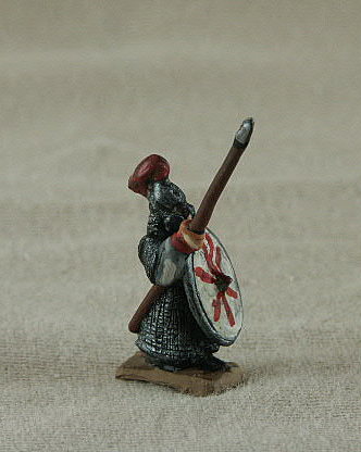 Romano-Byzantine  Antesignani 
Romano-Byzantines from [url=http://shop.ancient-modern.co.uk]Donnongton[/url] and painted by their painting service.  RBF03 Antesignani long mail coat, spear, plumed spangenhelm, oval spiked shield
 
Keywords: EBYZANTINE thematic