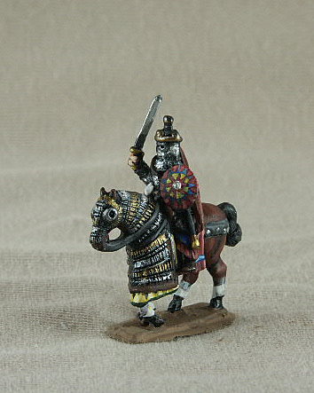 Sassanid SDC11 Clibinarius Cavalry/Officer/King
Sassanid from [url=http://www.donnington-mins.co.uk/]Donnington[/url]. One of their better ranges, pictures supplied by the manufacturer and painted by their painting service. 
Keywords: Sassanid