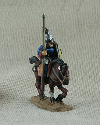 Vandal Mounted Noble
Vandal cavalry from [url=http://www.donnington-mins.co.uk/]Donnington[/url] and painted by their painting service. DNC04 mail shirt with pteruges, spear, plumed spangenhelm, cloak, round shield

Keywords: Vandal gothcav ebulgar visigoth