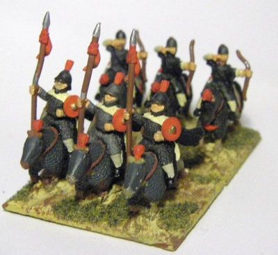 Byzantine Cavalry - mixed formation
Byzantine Cavalry - Essex Maurikian range
Keywords: EBYZANTINE THEMATIC