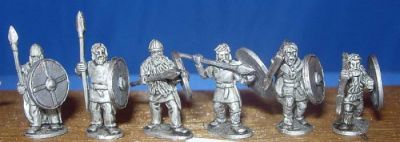 Saxon infantry - Mediums with spears
Saxons from [url=http://www.splinteredlightminis.com]Splintered Light[/url]. Photos by permission of the manufacturer. 
Keywords: Saxon saxon