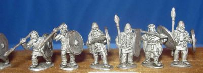 Saxon infantry with spears
Saxons from [url=http://www.splinteredlightminis.com]Splintered Light[/url]. Photos by permission of the manufacturer. 
Keywords: Saxon saxon