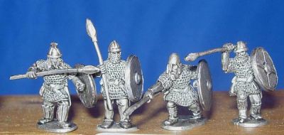 Saxon heavy infantry with spears
Saxons from [url=http://www.splinteredlightminis.com]Splintered Light[/url]. Photos by permission of the manufacturer. 
Keywords: saxon