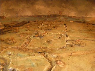 Model of the attack on Arras
The Battle of Arras was a British offensive during the First World War. From 9 April to 16 May 1917, British, Canadian, New Zealand, Newfoundland, and Australian troops attacked German defences near the French city of Arras on the Western Front.
