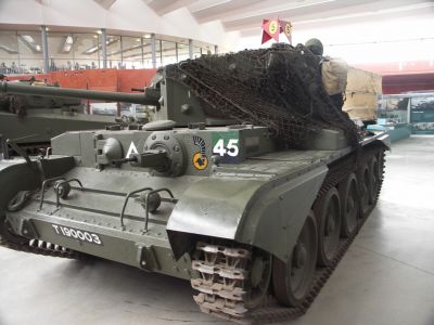 Cromwell
Total A27 production consisted of 4,016 tanks; 950 of which were Centaurs and 3,066 Cromwells. In addition, 375 Centaur hulls were built to be fitted with an anti-aircraft gun turret; only 95 of these were completed.
