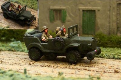French Laffy Scout Car
From [url=http://www.pithead-miniatures.tk/]Pithead Miniatures[/url] 
The Laffly V15R was the reconnaissance version of the Laffly 4X4 series which served in the French army of 1940. The model comes with 3 crew figures. 
Keywords:  French