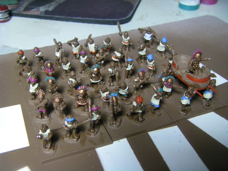 Painting The Chimu Imperial Army 1350-1480AD, Lurkio figures for DBA, 15mm