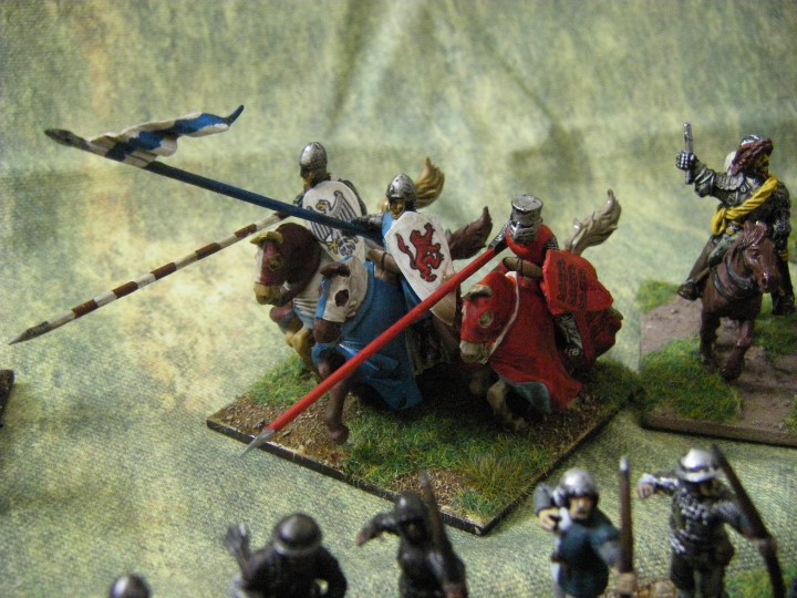 28mm 25mm L'Art de la Guerre Fireforge Knights being painted
