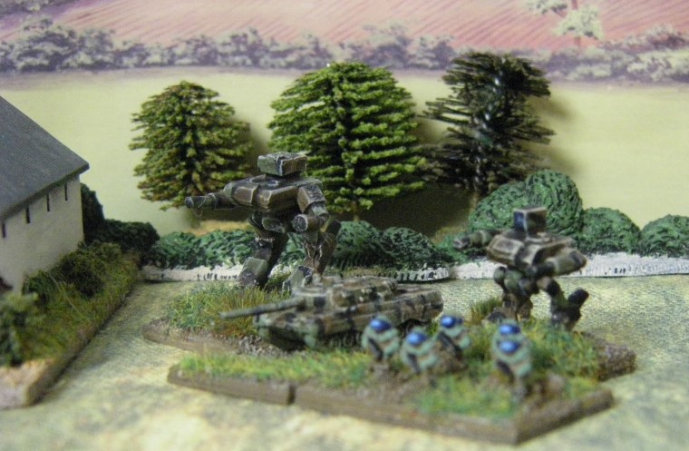 6mm, 1/300th, 1/300 Sci Fi GZG, Ground Zero Games Large Walker, Heroics & Ros Leopard 2