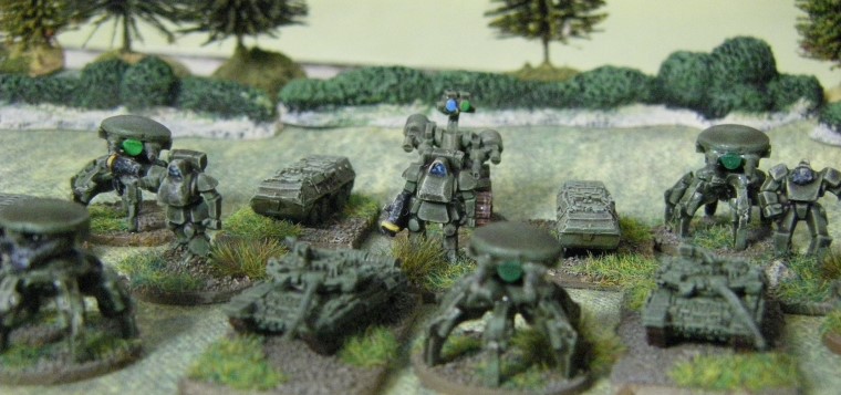 6mm, 1/300th, 1/300 Sci Fi GZG, Ground Zero Games SF troops with GHQ T90