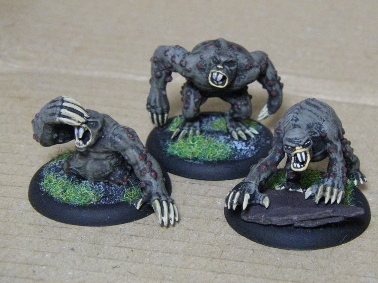 Malifaux, Marcus and Ramos Arcanist Crew Molemen Painted, 30mm