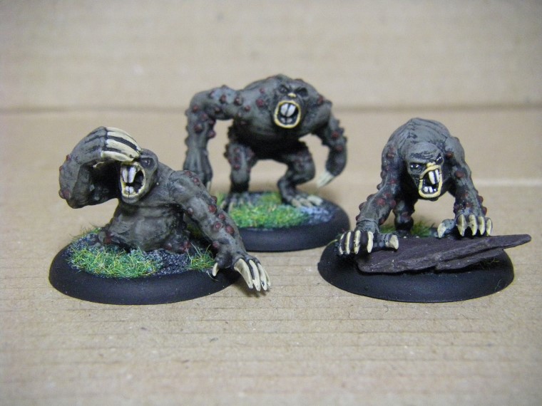 Malifaux, Marcus and Ramos Arcanist Molemen painted, 30mm