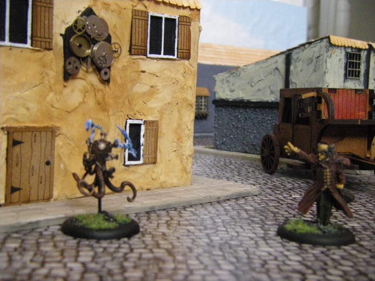  Photos of ramos, Electrical Creation in some Home made Malifaux City Terrain Painted, Wyrd Games