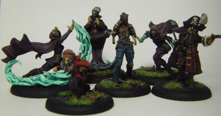 Malifaux, Arcanist faction Photos of The Ironsides Crew Box Painted, Wyrd Games