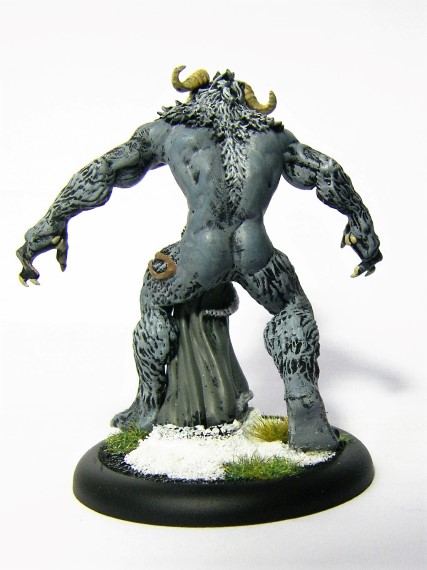 32mm Malifaux Wyrd Games Arcanist Snowstorm being painted