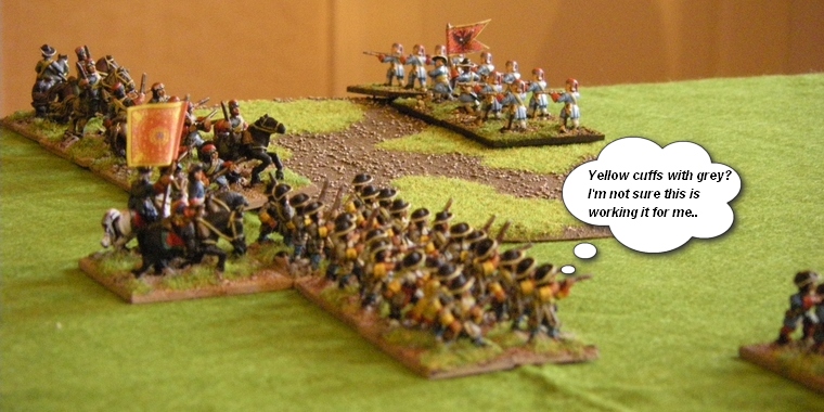 FoGR Age of the Sun King: Later Louis XIV French Dragoons clash with Habsburg Austrians, 15mm