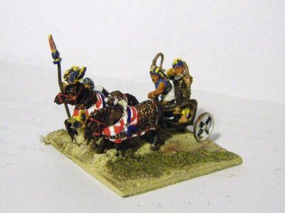 New Kingdom Egyptian Chariot (General) 
NKE Figures - can yo usee where the Ps (O) general from DBM got redeployed?
Keywords: NKE