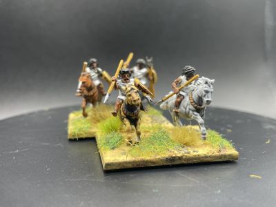 Numidian Cavalry
3D printed figures from 3D Breed's March to Hell range. See [url=https://madaxemandotcom.blogspot.com/2025/06/more-3d-printed-numidians.html]my blog[/url] for more info on how these were done.
