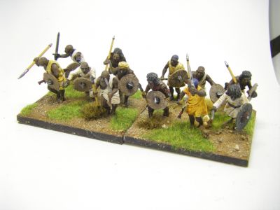 Sudanese warriors 
28mm Perry figures
Keywords: Beja