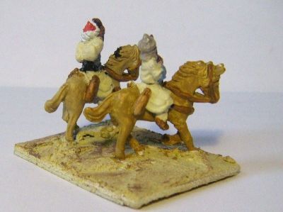 Arab Light Horse  - uninked
2-part figures (legs attached to the horse + separate upper torso) from [url=http://www.camelotgames.it/index.htm]Cameolt Games[/url] 
Keywords: arabcav khurasan fatimid ayyubid mamluk seljuk umayyad ghaznavid