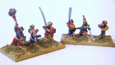 Southern Tribal Infantry 
Mixed Japanese Ashigaru and Chinene figures used as various southern tribal warband infantry
Keywords: song ljapanese mjapanese