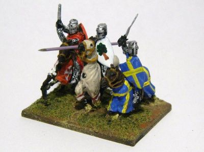 1200-1400 period Knights 
From the [url=http://www.vexillia.ltd.uk/mirliton/shop15_commune.html] Mirliton Italian Commune Wars[/url] range, but suitable for many other nations
Keywords: barded CommunalItalian commune