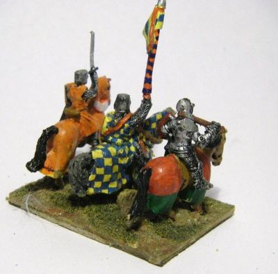 1200-1400 period Knights 
From right to left, Essex Miniatures, Irregular Miniatures and Museum Miniatures
Keywords: barded