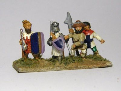 Men at Arms / Swordsmen / Dismounted Knights
Men at Arms from various ranges - includes Hussite flailman
Keywords: medfoot menatarms