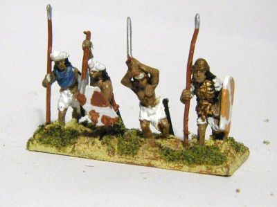 Classical Indian Infantry
from [url=http://www.museumminiatures.co.uk/pages/index.htm] Museum Miniatures [/url]. This range is not oversized compared to Essex, but looks a little skinny
Keywords: indian
