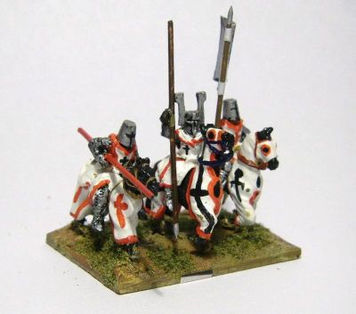 Teutonic Brother Knights 
Knights from [url=http://www.vexillia.ltd.uk/mirliton/index.html]the Vexilia-stocked Mirliton range [/url] Being Sword Brethren they can be painted in red and white. Read about the army in the [url=http://www.madaxeman.com/wiki2/tiki-index.php?page=Later+Teutonic+Knights]FoG Wiki[/url]
Keywords: teuton