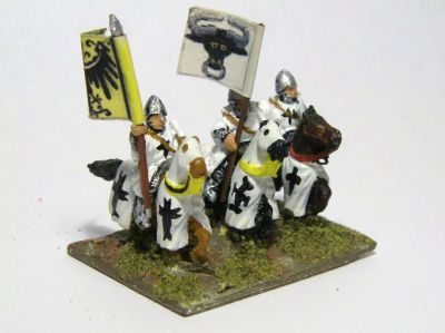 Teutonic Brother Knights 
Knights from [url=http://www.atoufigs.com] Alain Toullers XI Century range. Link through to the site where downloaded the flags at [url=http://www.madaxeman.com/wiki2/tiki-index.php?page=Later+Teutonic+Knights]FoG Wiki[/url]
Keywords: teuton