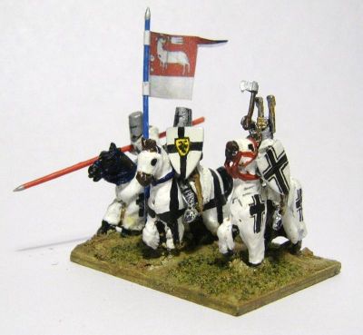 Teutonic Brother Knights 
Knights from [url=http://www.vexillia.ltd.uk/mirliton/index.html]the Vexilia-stocked Mirliton range [/url] Link through to the site where downloaded the flags at [url=http://www.madaxeman.com/wiki2/tiki-index.php?page=Later+Teutonic+Knights]FoG Wiki[/url]
Keywords: teuton