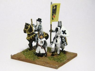 Teutonic Brother Knight Commander base for FoG
Knights from [url=http://www.vexillia.ltd.uk/mirliton/index.html]the Vexilia-stocked Mirliton range [/url] Link through to the site where downloaded the flags at [url=http://www.madaxeman.com/wiki2/tiki-index.php?page=Later+Teutonic+Knights]FoG Wiki[/url]
Keywords: teuton