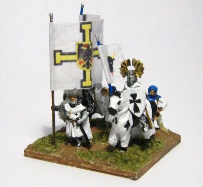 Teutonc Knght Generals
Teutonic Knights from [url=http://www.vexillia.ltd.uk/]Vexilia's Mirliton Range[/url]. I may have gone a bit OTT with the flag, but you can download it from [url=http://www.madaxeman.com/wiki2/tiki-index.php?page=Later+Teutonic+Knights] my Teutonic page[/url]
Keywords: Teuton