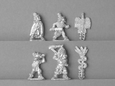 Tlaxaccan Officers and Kings
Texcallans from [url=https://fighting15s.com/]Fighting 15's[/url] Gladiator Miniatures ranges. Some are also suitable for other Meso-American armies
Keywords: Texcallan