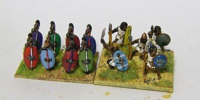 War & Empire Numidian infantry with Old Glory Legions
Numidian mounted generals on 40mm round bases
Keywords: Numidian, Comparison