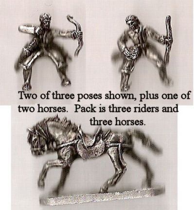 Turcoman Cavalry
From [url=http://khurasanminiatures.tripod.com/ranges.html]Khurasan Miniatures[/url]
Keywords: turk Seljuk