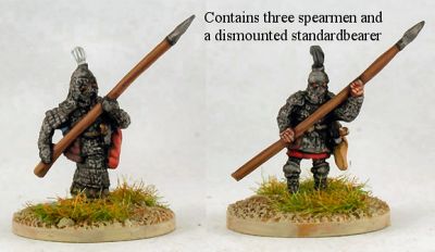 Tibetan  Dismounted cataphract general
Tibetans from [url=http://khurasanminiatures.tripod.com/tibetan.html]Khurasan[/url], photos provided by the manufacturer. Painted by [url=http://www.steve-dean.co.uk/]Steve Dean[/url] Painting Service.
Keywords: Tibet