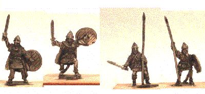 Viking Infantry from Khurasan Miniatures
New vikings from [url=http://khurasanminiatures.tripod.com/viking.html]Khurasan Miniatures[/url]. Viking Command (x 8, two different sets of standard/musician/commander/axe-bearing hirdsman, eight different poses)
Keywords: Viking